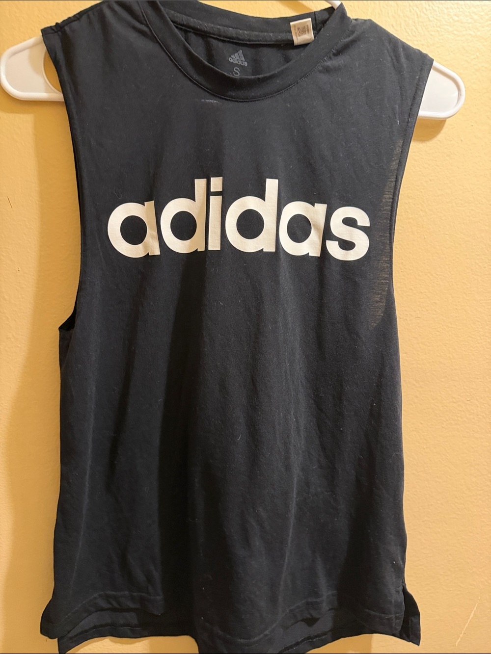 adidas Black Sleeveless Logo Tank Top